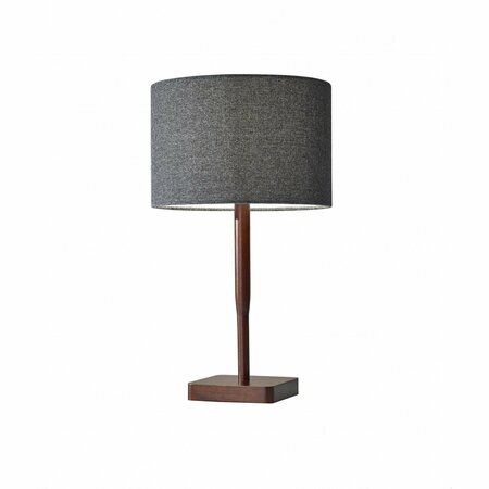 HOMEROOTS Walnut Wood Table Lamp8 x 8 x 21 in. 372674